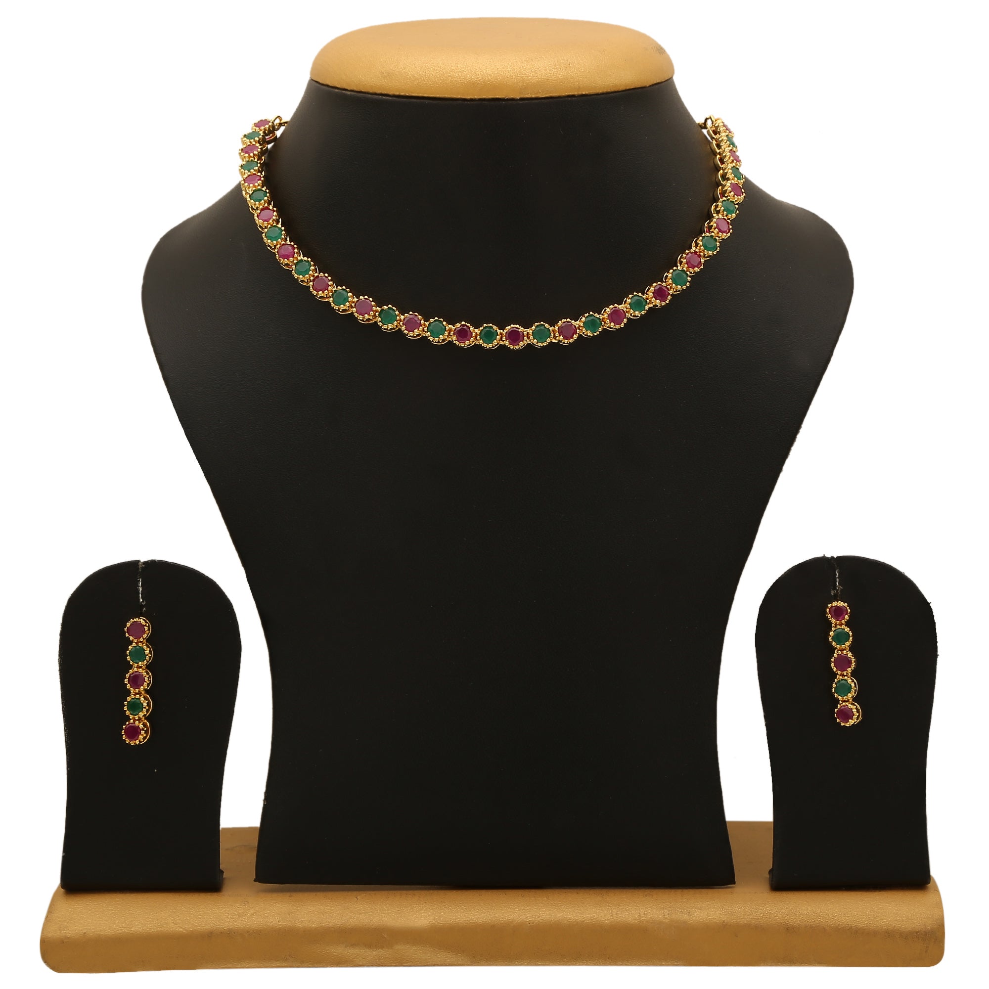 AD Stone Choker Necklace