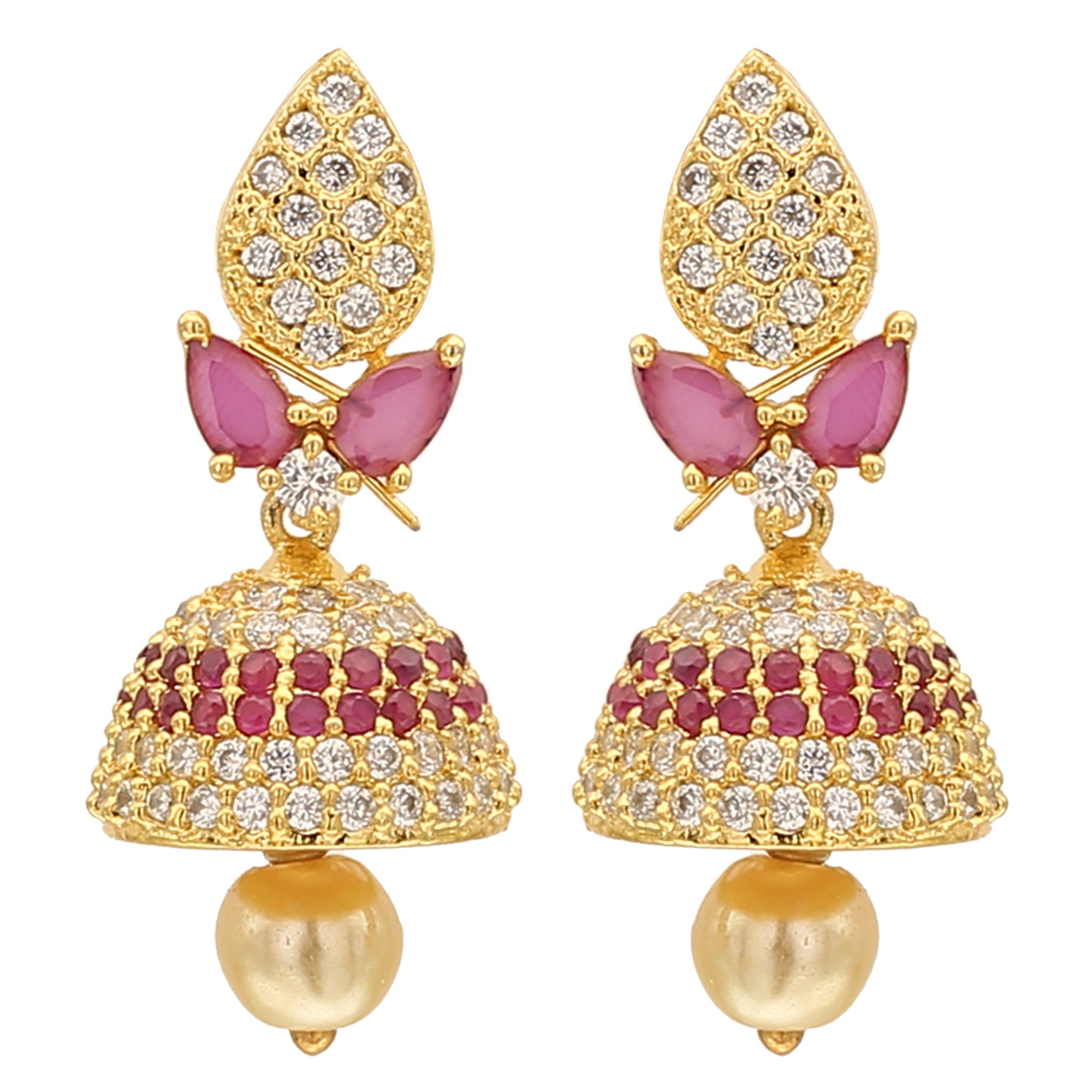 AD Jhumka Traditional Earrings