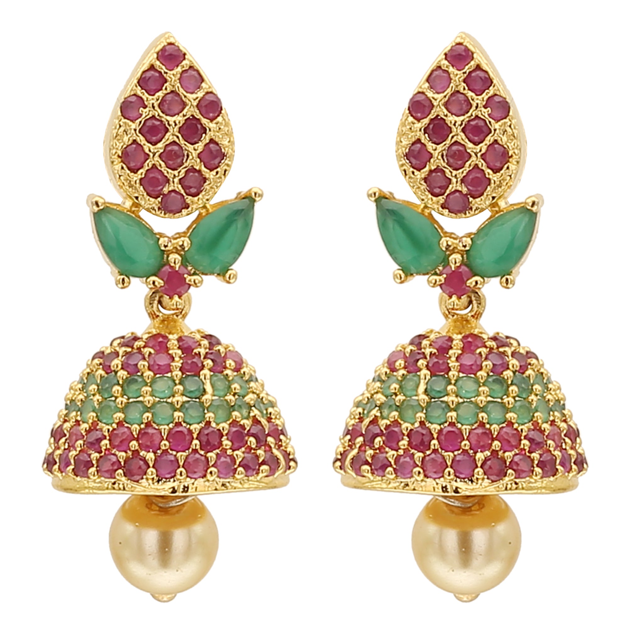 AD Jhumka Traditional Earrings