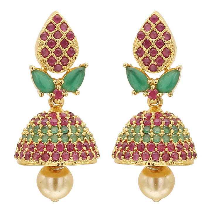 AD Jhumka Traditional Earrings