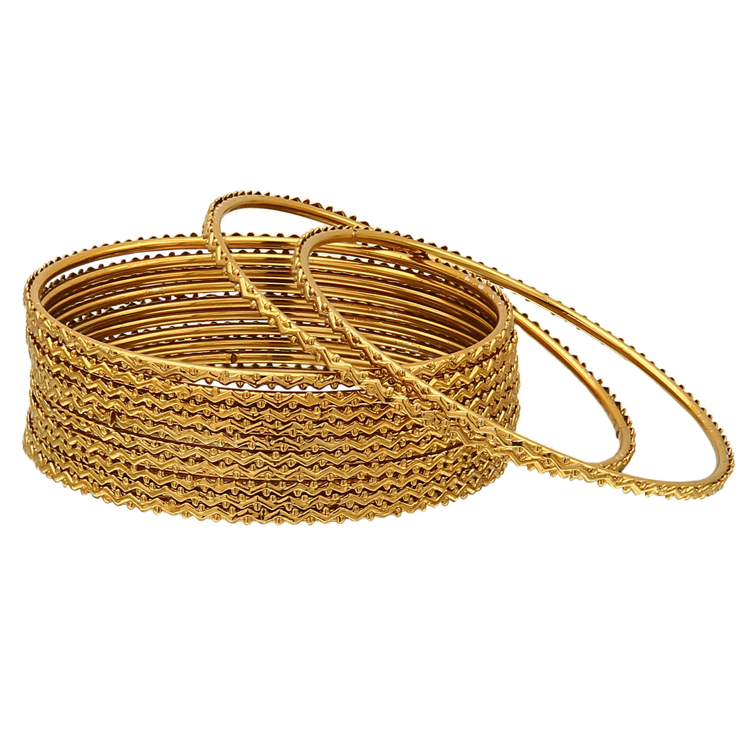 Sasitrends Traditional Antique Bangles for Women - Set of 12 - Sasitrends