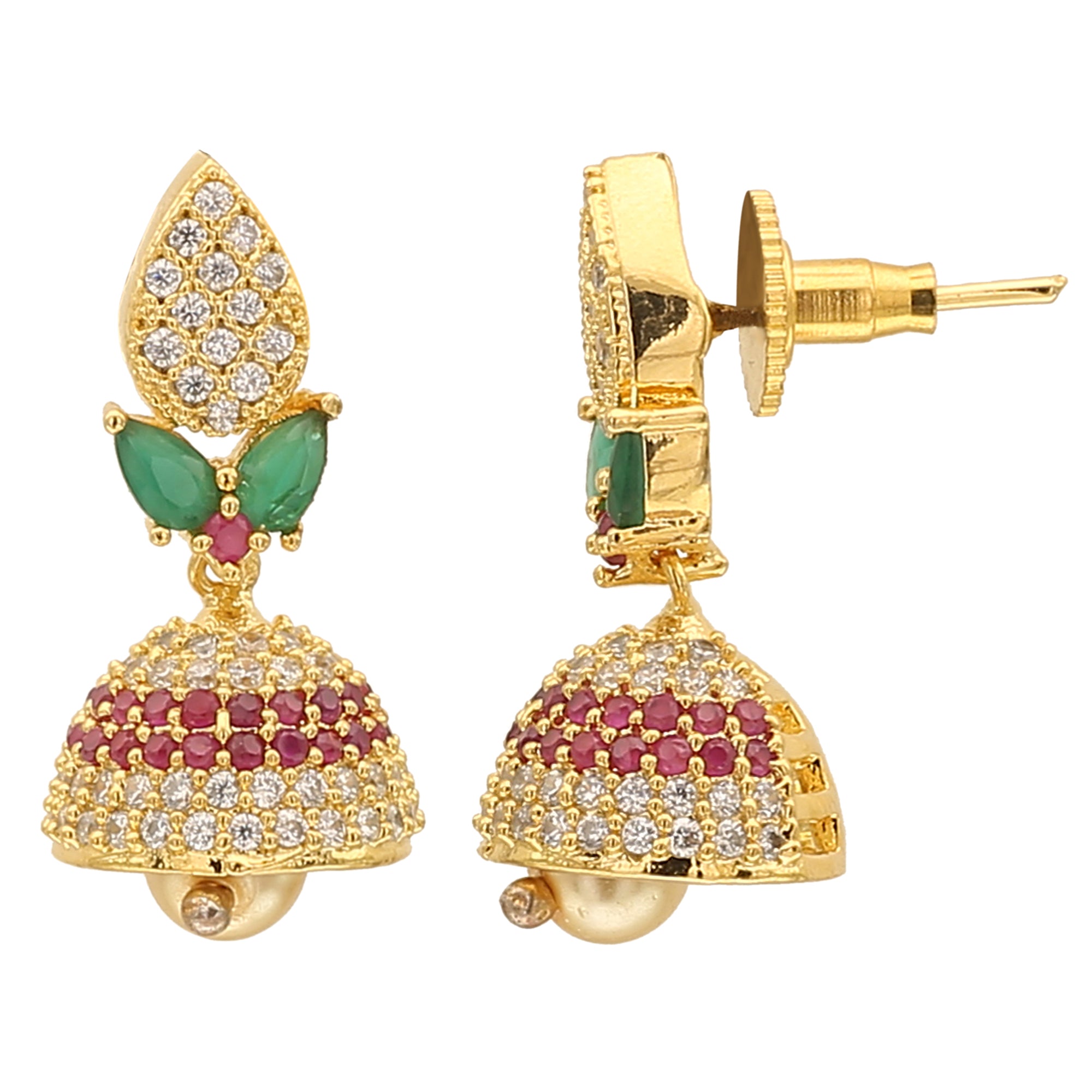 AD Jhumka Traditional Earrings