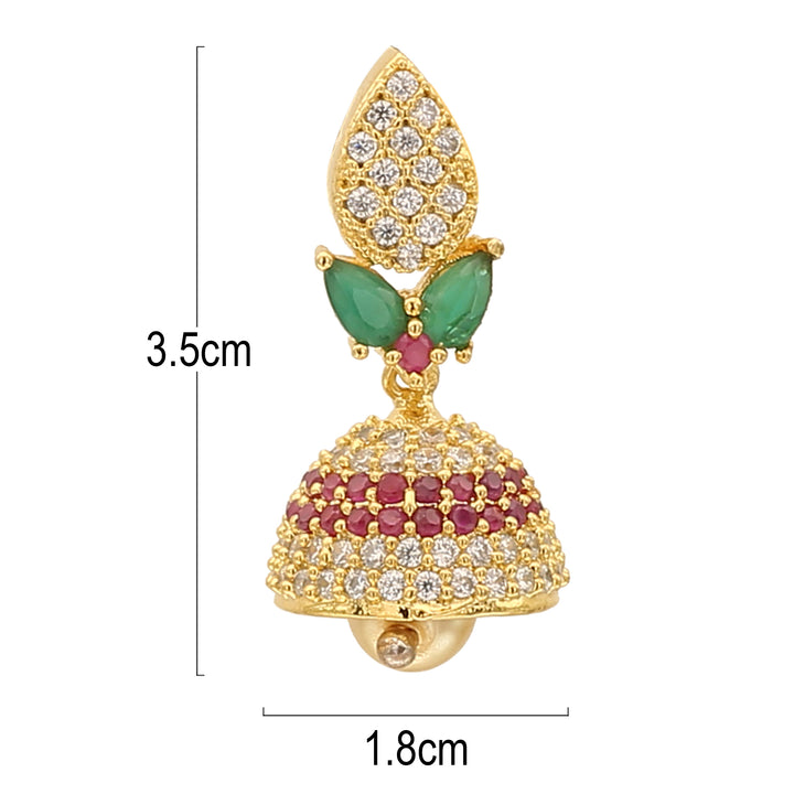 AD Jhumka Traditional Earrings