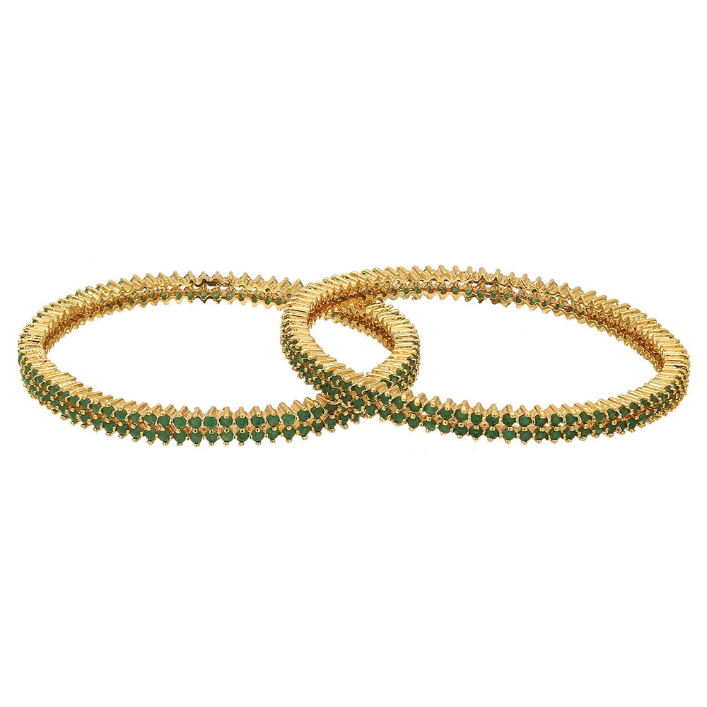 AD Green Stone Bangles Online