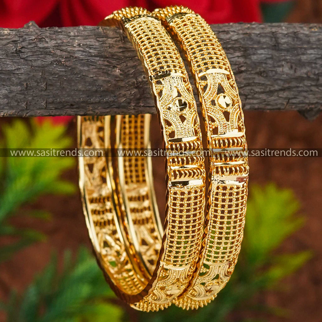 Trendy Simple 4-Piece Bangle Plated with One Gram Micro Gold