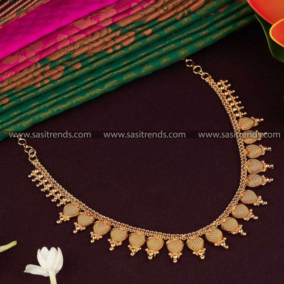 Kerala Traditional Necklace: Gold Plated One Gram Micro Gold