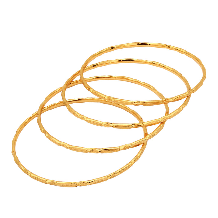 Shop Festive Collections: Micro Gold Bangles Set - Trendy Jewelry Online