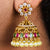 Matte Gold Plated Jhumka Earrings with AD Stones and Pearls