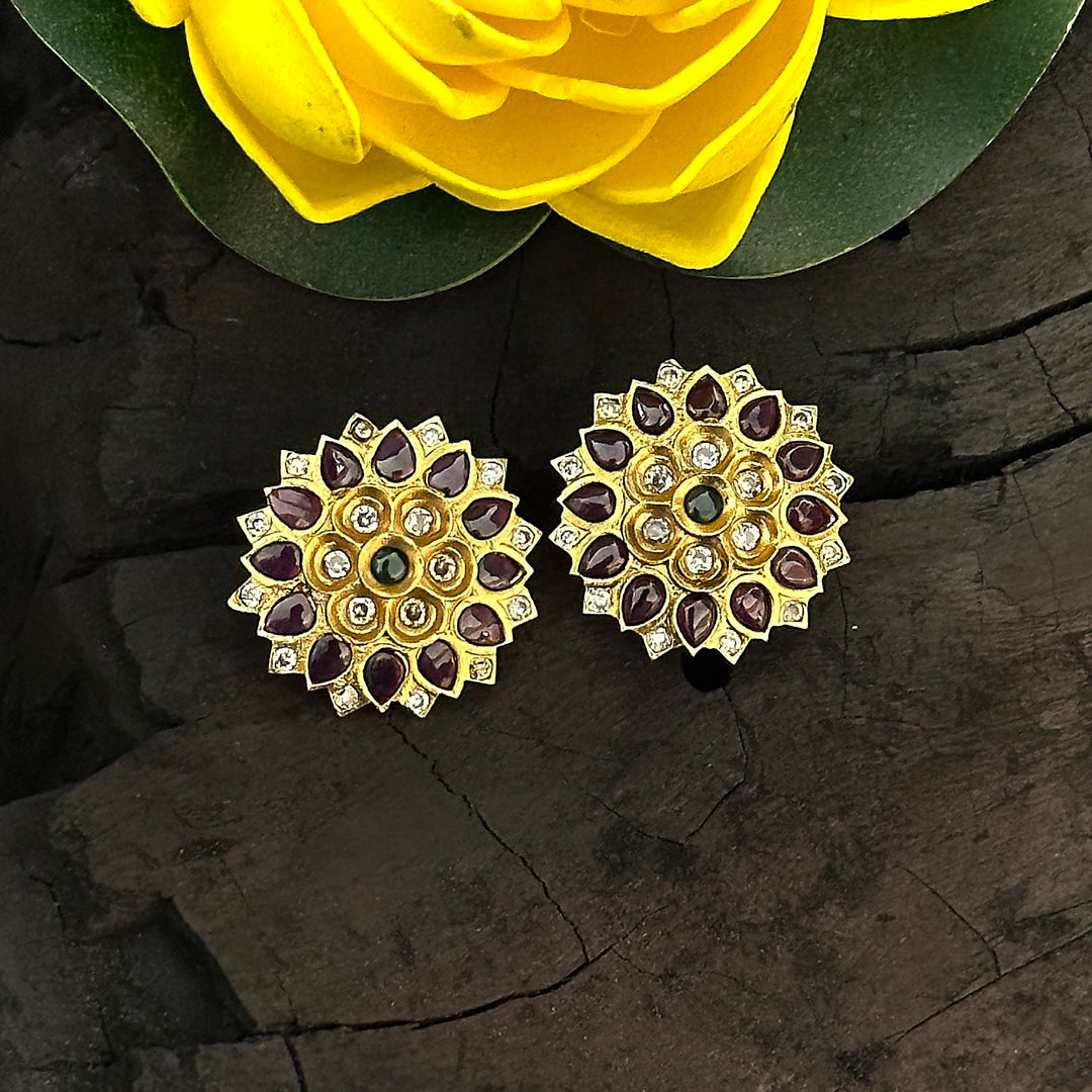 Blooming Symphony Multicolor Floral Stud Earrings: Vibrant Beauty and Delicate Charm