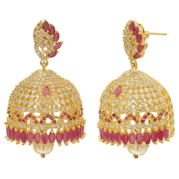 AD Stone Jhumka Earrings