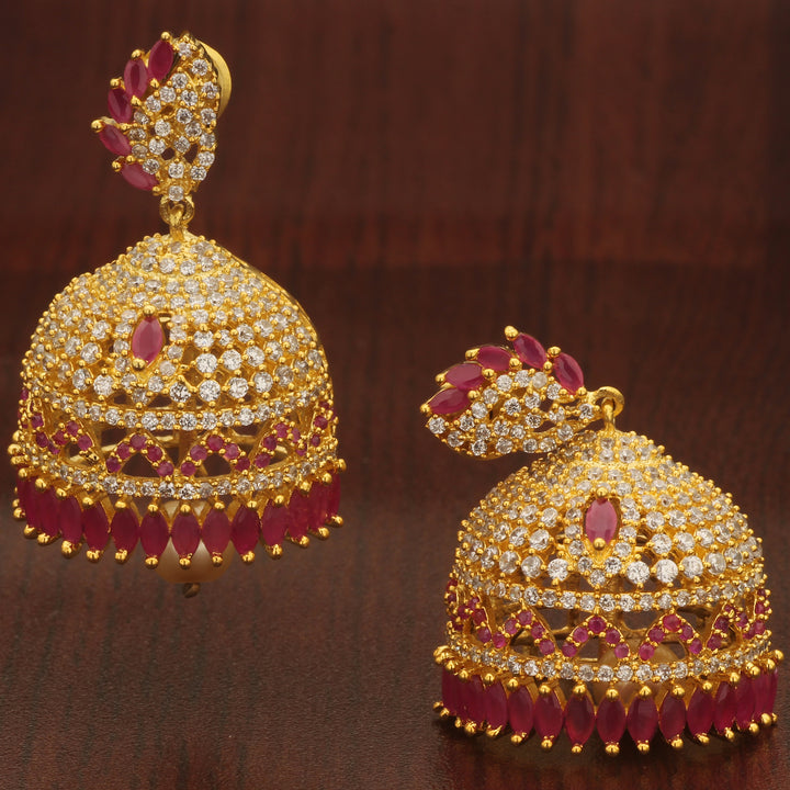 AD Stone Jhumka Earrings