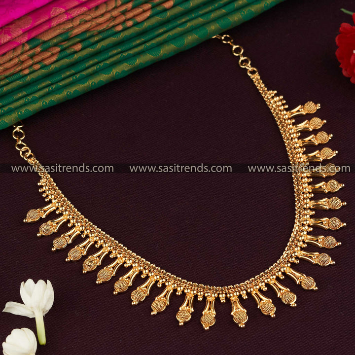 Exquisite Kerala Traditional Micro Gold Plated Necklace - Sasitrends