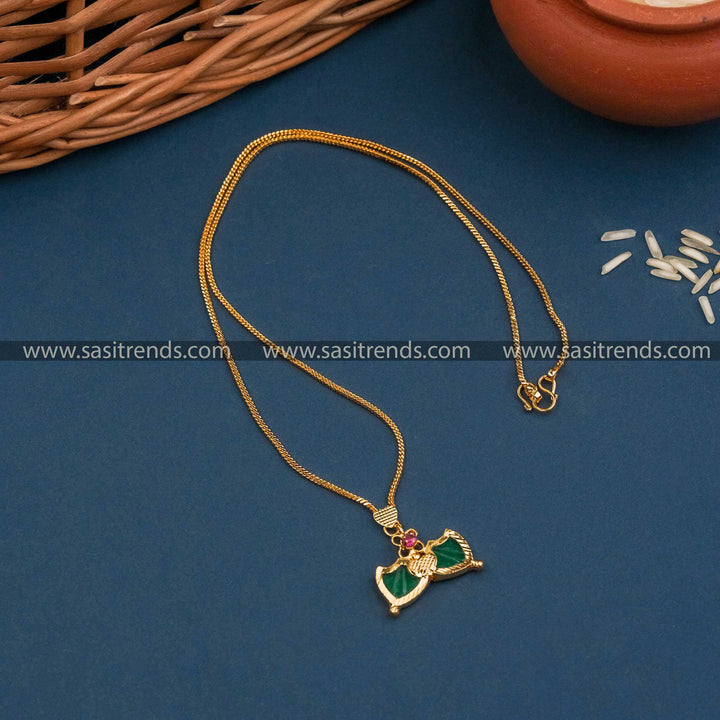 Traditional Micro Gold Plated Palakka Necklace for Kerala Festivals | Sasitrends