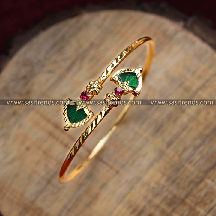 Traditional Kerala Wear Micro Gold Plated Palakka Kada Bangles