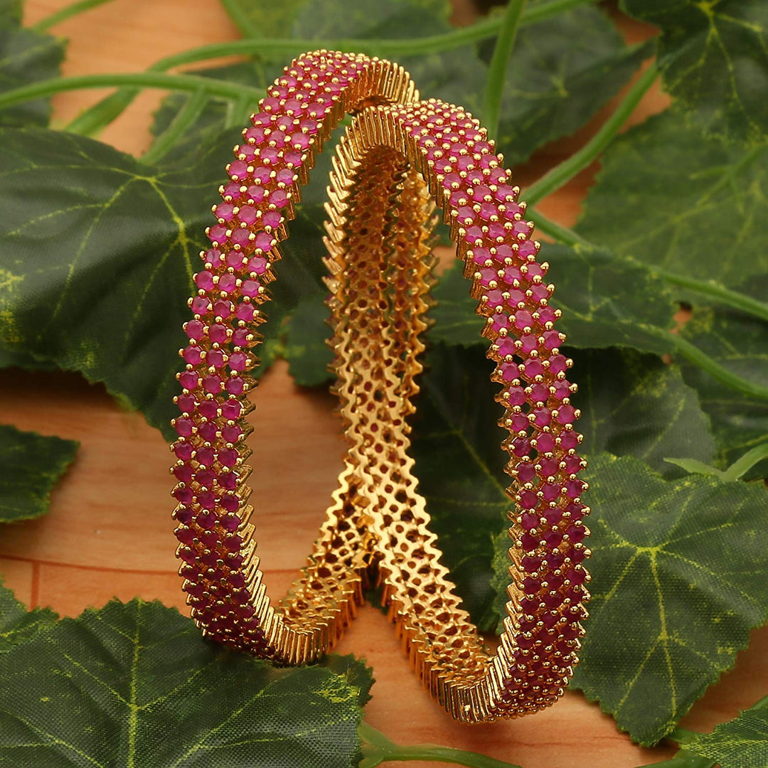 AD Red Stone Bangles